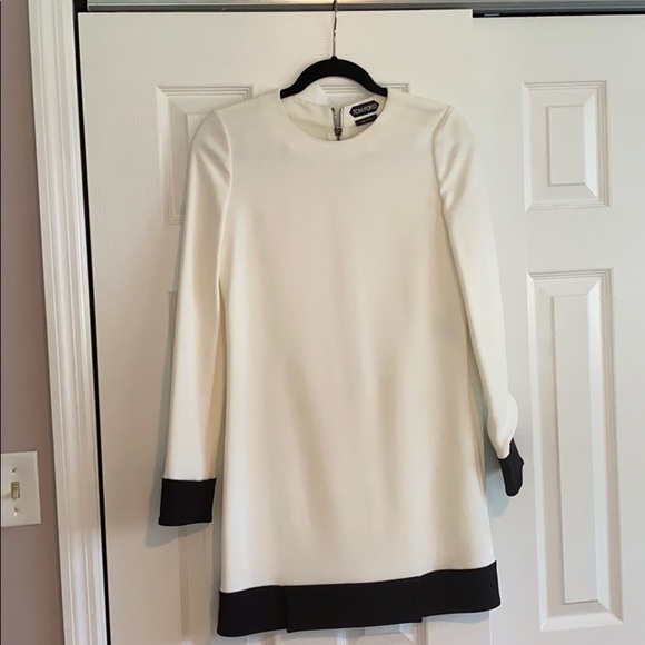 Tom Ford two tone stretch crepe mini dress - Picture 1 of 4